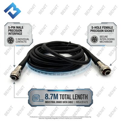 8.7M RM54391479 5 Pin 5 Hole Data Cable Replacement for Control Box Asphalt Paver Spare Parts